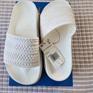 adidas Women's White Adilette Sandals